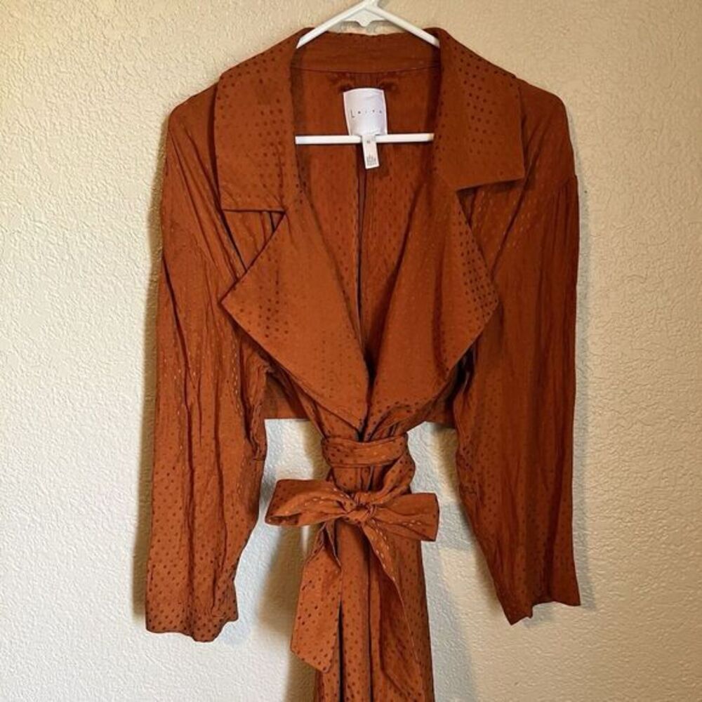 Leith Rust Polka Dot Duster Jacket